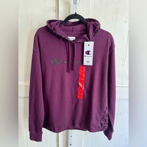 NWT Champion Purple Printed Hoodie Sz M